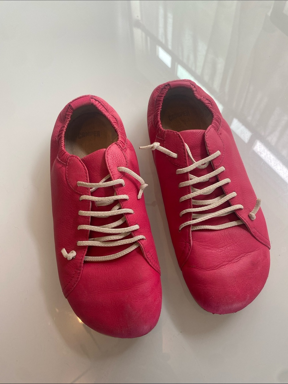 Camper Pink Lace-Up Women's leather Sneakers- 40-size 9